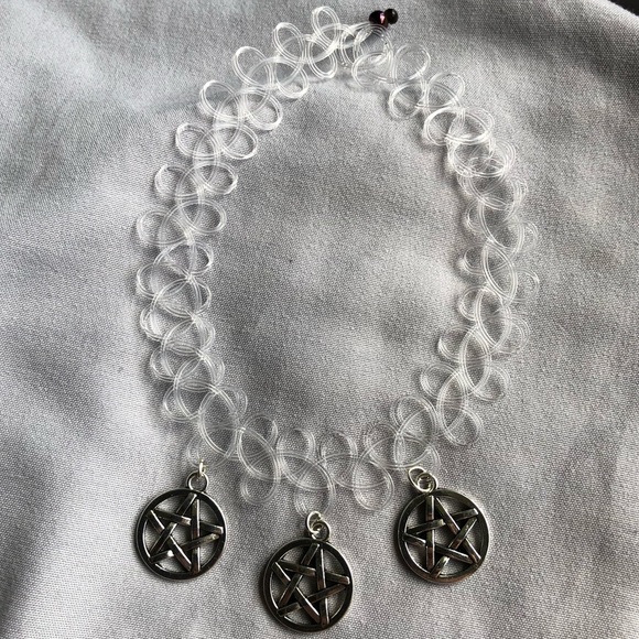 1 Pz Triple Moon Dea Wicca Strega Pentagramma Amuleto Portachiavi Didentit&Agrave; Gioielli 39